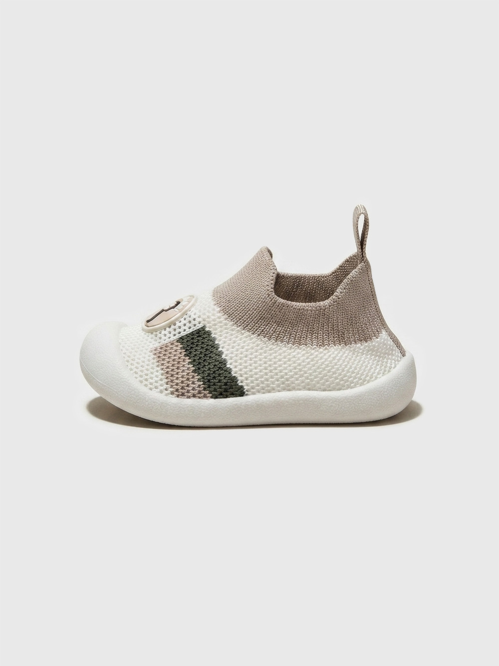 KiddoComfy Qibabei Mesh-Mallows Sock Shoes Beige - Q22